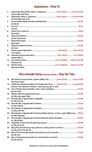 1- Appetizers - Rice Noodle Soup